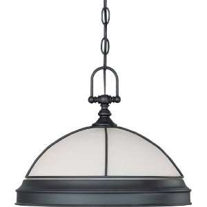   /2819 Hanging Dome With Biscotti Glass, Aged Bronze