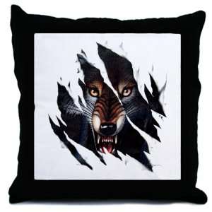  Throw Pillow Wolf Rip Out 