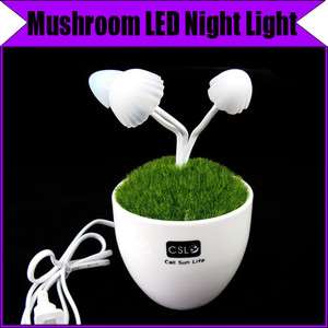 Ceramic Avatar Effect Mushroom LED Night Light Lamp  