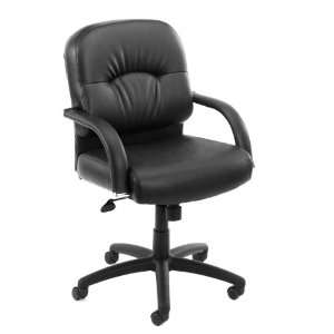  BOSS MID BACK CARESSOFT CHAIR IN BLACK   Delivered Office 