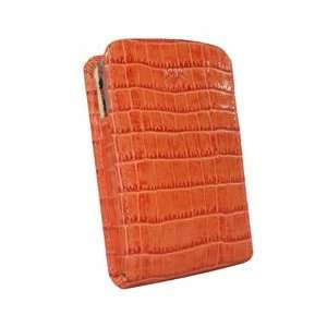  RexRegina Morgan Tangerine Croc Leather Case Cell Phones 