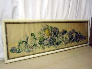   Yard Long Lithograph c1896 Bridal Favors by Mary Hart w Antique Frame