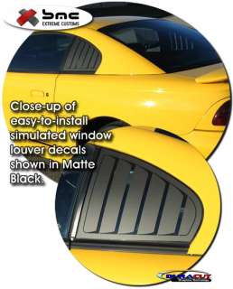   window louver decal set for 1994 1998 ford mustang coupe convertible