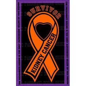 Kidney Cancer Ribbon Decal 6 X 11