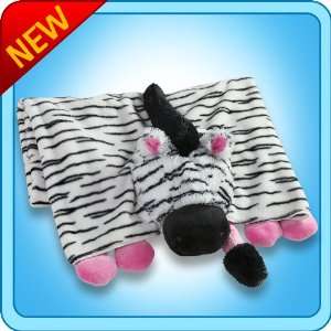  The Original My Pillow Pets Zebra Blanket (Black, White 