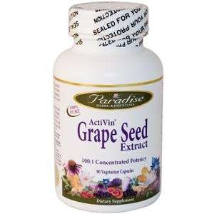  Paradise Herbs Activin Grape Seed Extract    90 Vegetarian 