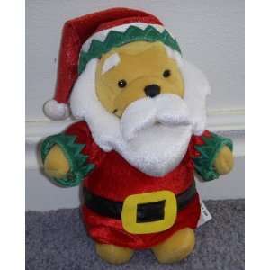  Pooh Traditional Holiday 8 Plush Bean Bag Santa Doll Toys & Games