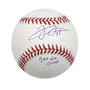Frank Thomas Autographed Baseball with 500 HR Club Inscription  