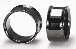 Double Flare Earlet   Black Plug PVD Coated PRICE PER 1  