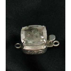  PYRITE IN QUARTZ CUSHION CLASP STERLING 16mm~ Everything 