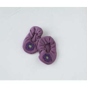  Ballerina Slippers with Flowers ( Purple )