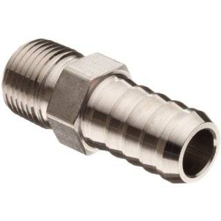 Parker 316 Stainless Steel Barb Connector To Male Pipe 1/2 Hose Barb 