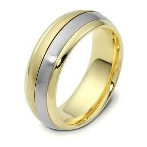   7mm Two Tone Gold Designer SPINNING Wedding Band Ring   65 Jewelry