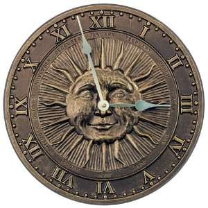  Sunface Clock in French BronzeWhitehall 01588 Patio, Lawn 