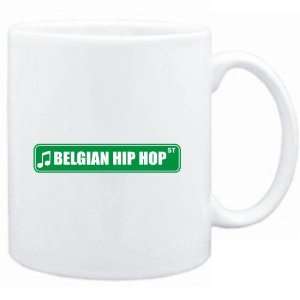  Mug White  Belgian Hip Hop STREET SIGN  Music Sports 