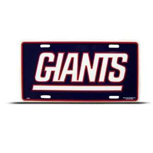   York Giants Metal Nfl Sport License Plate Wall Sign Tag Automotive