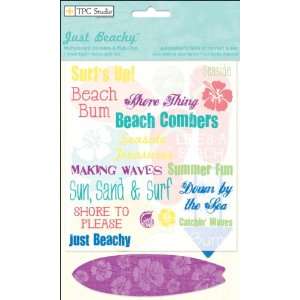  Just Beachy Matteboard Stickers/Rub Ons 4.5X6 Sheet 