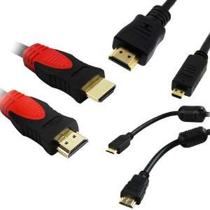  GTMax 3pcs   Gold Plated HDMI to Micro HMDI Cable (M/M 