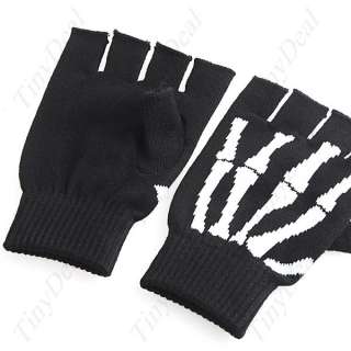 Average Size Knit Warm Fingerless Gloves HUI 35054  