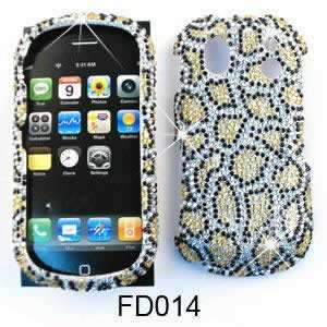 Full Diamond Bling Stones Crystal, Yellow and Silver Leopard Snap on 