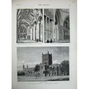  1877 Tewkesbury Abbey Countess Warwick Chapel Choir