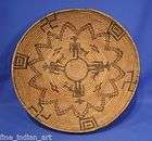 OLD APACHE INDIAN BASKET PICTORIAL TRAY MEN DOGS & MORE