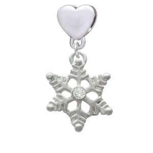   with Clear Swarovski Crystal European Heart Charm Dang Jewelry