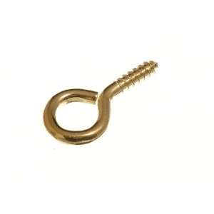 SCREW IN EYES 35MM X 8 ( 3.5MM dia. ) EB BRASS PLATED STEEL ( pack of 