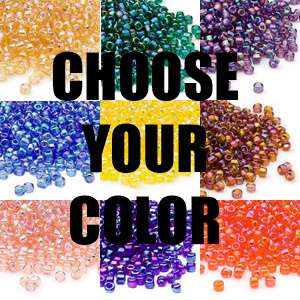 688 Matsuno 6/0 #6 Glass Seed Beads~Transparent Rainbow  