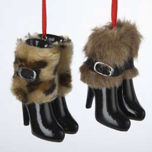   High Heeled Boots with Fur Christmas Ornaments 3