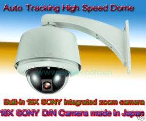Motion auto tracking High Speed Dome PTZ 18X Camera  