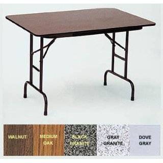   Adjustable Height 30 x 72 Folding Table in Walnut Finish By Correll