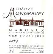 Chateau Mongravey Margaux 2004 