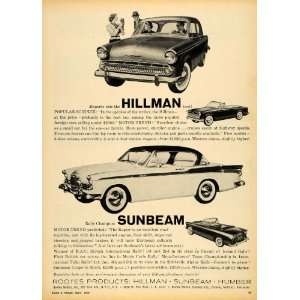  1959 Ad Rootes Sunbeam Hillman Vintage Foreign Cars 