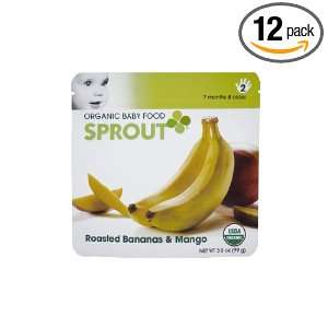Sprout Organic Baby Food, Roasted Bananas & Mango, Stage 2, 3.5 Ounce 