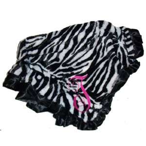  Personalized Plush Fleece Zebra & Satin Baby Blanket Baby