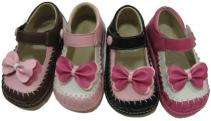 CLEARANCE LAST LOT Squeaky Leather Shoes with BOW  