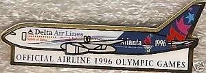 1996 OLYMPIC PIN DELTA AIR LINES 767 ER AIRCRAFT    
