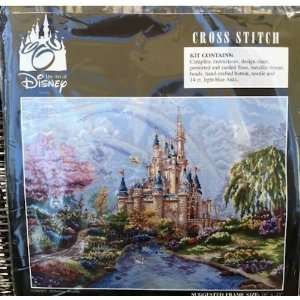 Disney Castle Cross Stitch Kit Thomas Kinkade NEW