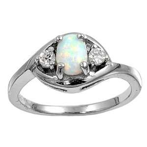  Sterling Silver Lab Opal Ring   2mm Band Width   10mm Face 