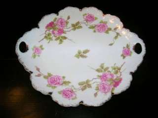 Anitque ROSENTHAL Cake Tray Pastry Handles ROSES Shabby Cottage Chic 