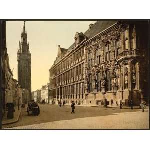   of The belfry and Hotel de ville, Ghent, Belgium