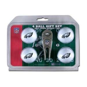  Philadelphia Eagles Divot Tool and 4 Golf Ball Gift Set 
