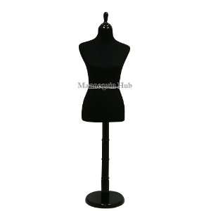  New Black Female Jersey Dress Form Mannequin On Round 
