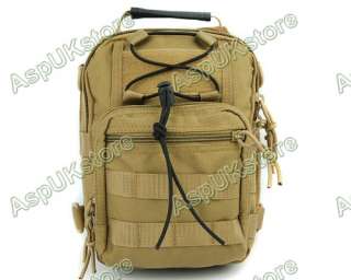 1000D Molle Tactical 3Ways Should Pouch Backpack Tan A  