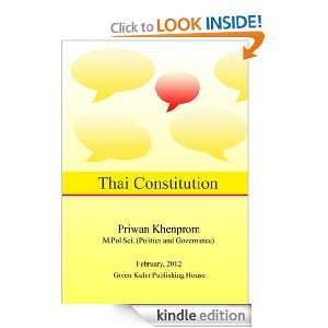 Thai Constitution Priwan Khenprom, Kevin B. Patrick  