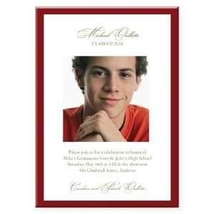  With Honors  Red Invitations