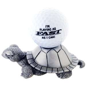   TURTLE with GOLF BALL IM PLAYING AS FAST AS I CAN 