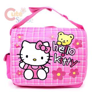   Messenger Bag Diaoer Bag  Pink Flowers Teddy Bear 688955816114  