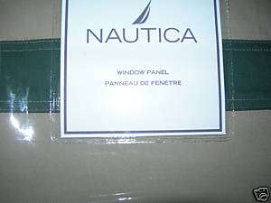 NAUTICA~COLORBLOCK GREEN SAND ROD POCKET WINDOW PANEL  